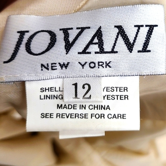 JOVANI Off White Hand Beaded Dress size 12 FREE SHIPPING - Picture 7 of 8